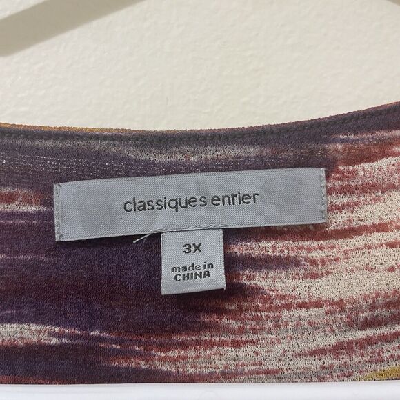 Classiques Entier Womens Silk Blend Wrap V Nexk Ruched Side Sleeveless Top Sz 3X - Picture 2 of 8